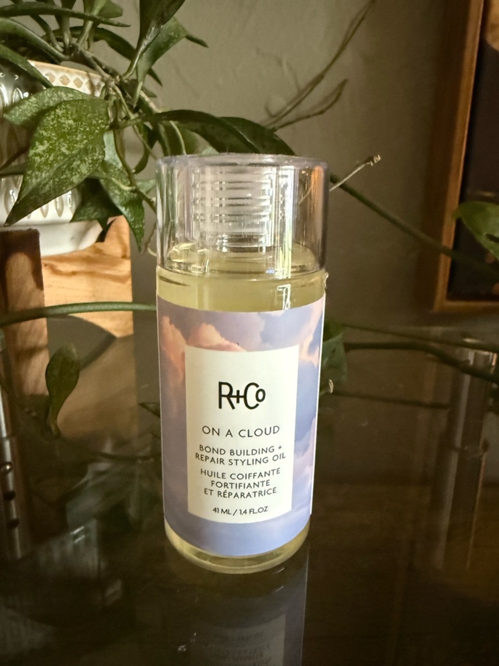 R+Co On A Cloud Styling Oil — Clear with Purple Label